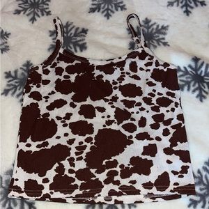 Cow print tank